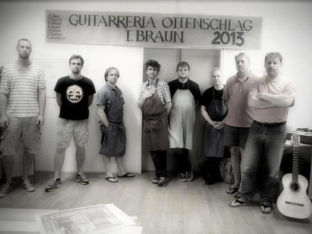 Guitar making course participants