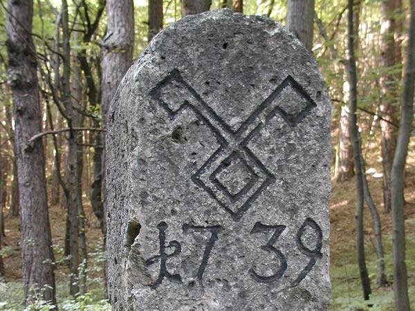 Boundary stone from 1739
