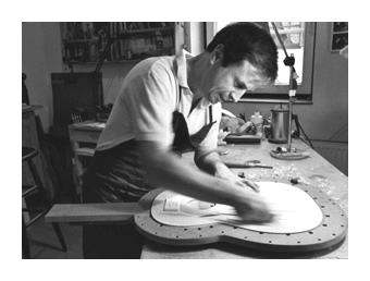 Tobias Braun at the workbench