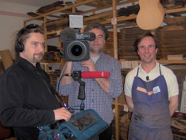 Filming in the workshop